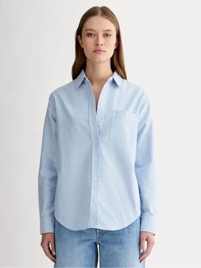 Everlane The Must-Have Relaxed Oxford Shirt Light Blue Size 2 NWOT